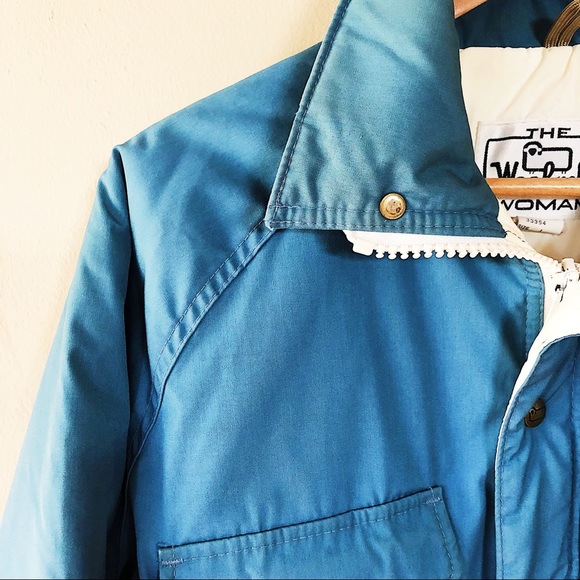 VINTAGE Woolrich blue insulated zip up jacket - Picture 2 of 8